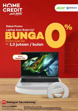 KREDIT LAPTOP DP MULAI 0% DAN GRATIS 1X CICILAN