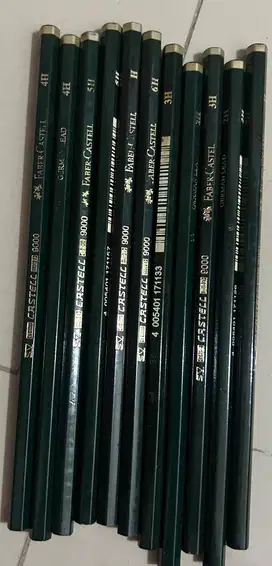 Paket 12 pcs pensil Faber Castell aneka ukuran