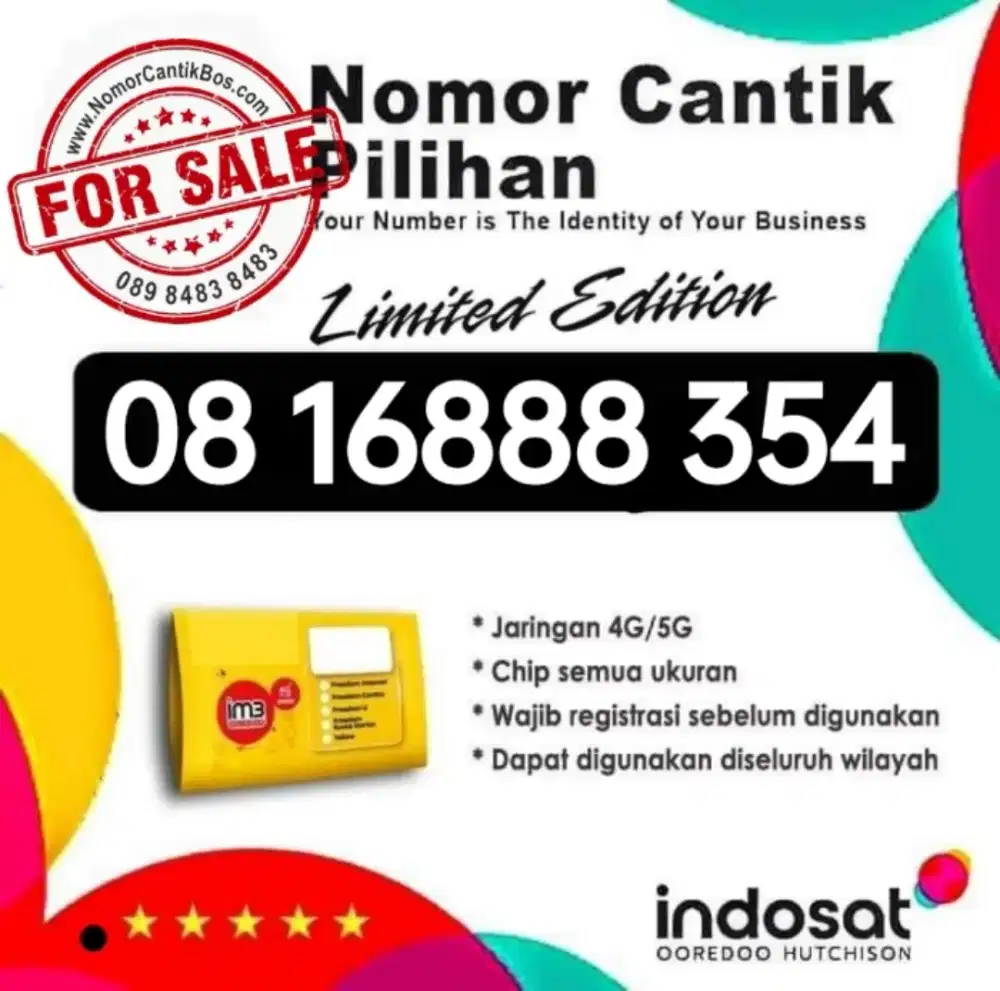 Nomor Cantik INDOSAT 10 DIGIT HOKY 354 ESA