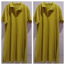 Dress wanita yellow jumbo size XXXL