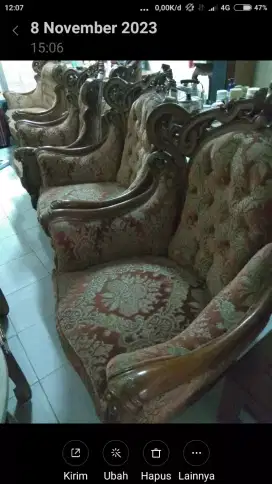 Sofa kayu jati ukiran( bekas)