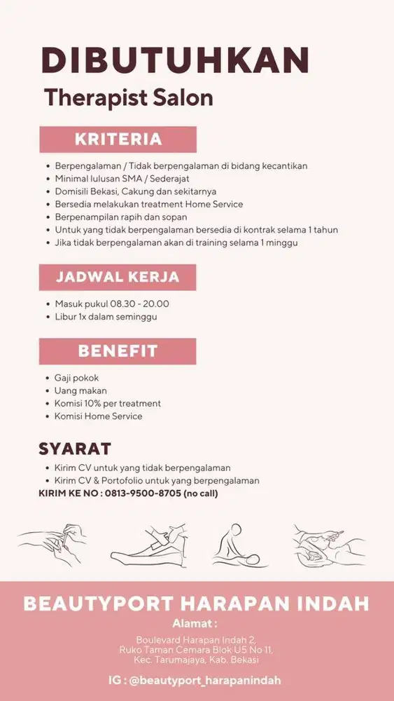 Lowongan kerja Teraphys Salon SPA