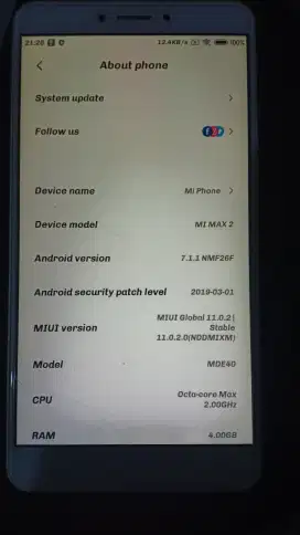 Xiaomi Mi Max 2 RAM 4GB, 32GB