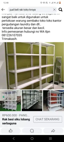 Rak besi gudang