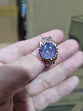 Cincin blue safir natural original