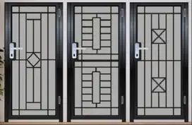 pintu teralis minimalis las jati