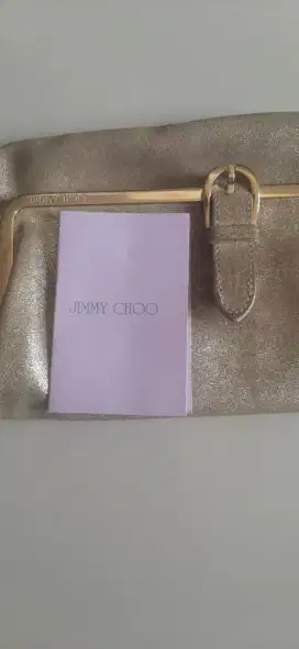 Tas pesta Jimmy choo gold leather