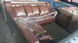 Sofa L Putus desain terbaruh bahan kulit kredit bunga 0% selama 12bln