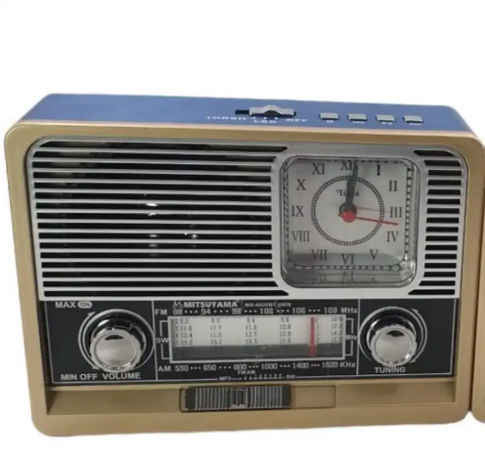 RADIO KLASIK  RETRO = Fitur Komplit + Jam + Lampu emergency + MP3