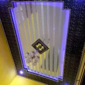 Tukang pasang plafon gypsum partisi walmolding canopy  murah amanah