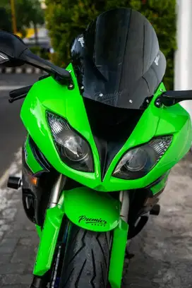 Kawasaki Ninja ZX6r Green Modifikasi HEDON