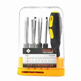 Obeng Set 8in1 Plus Minus Screwdriver