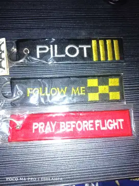 Gantungan kunci pilot bordir
