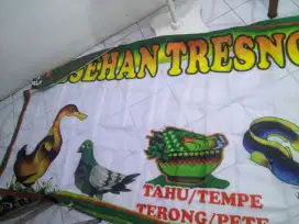Spanduk kain/layar jualan untuk usaha kakak