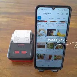 Paket APLIKASI KASIR ANDROID + MOBILE PRINTER BLUETOOTH.