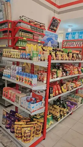 Rak gondola minimarket bekas alfamart