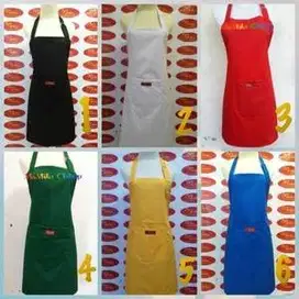 Celemek Apron Polos Bahan Drill Premium