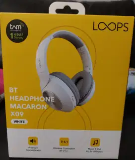 LOOPS BT HEADPHONE MACARON X09 WHITE