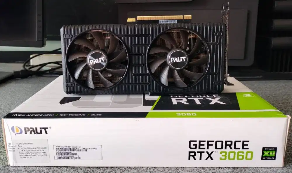 nvidia RTX3060 12GB galax dualfan 3,8jt