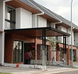 Kanopi carport rumah minimalis atap alderon RS elegan