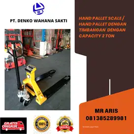 Hand Pallet Scale / Hand Pallet Timbangan  Dengan Capacity 2 Ton