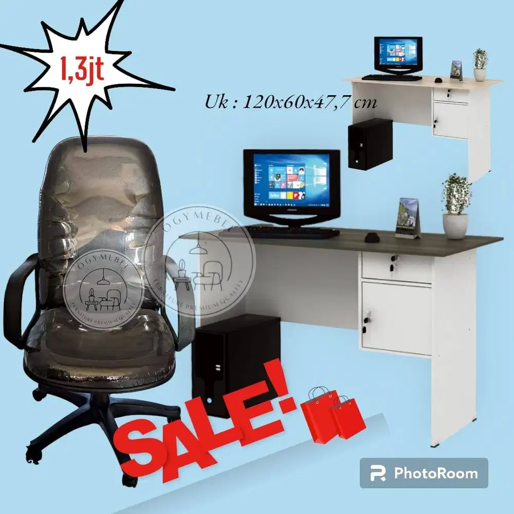 PROMO SALE PAKET MEJA DAN KURSI DIREKTUR TERMURAH