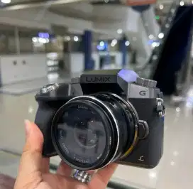 Lumix G7 with 35mm F1.7 + flash godox dan triger