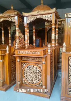 mimbar masjid kayu jatin mimbar ready stock