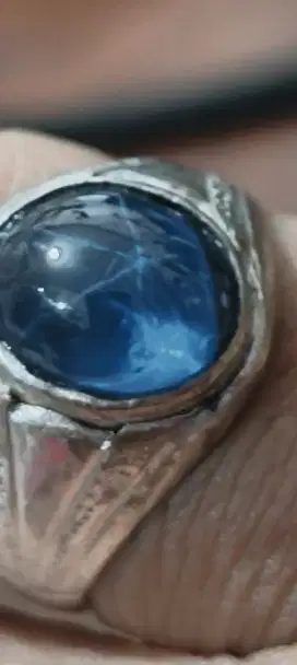 Cincin batu Blue Safir