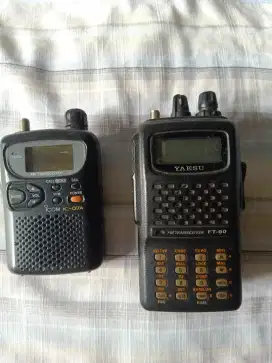 HT Dual Band Yaesu FT 60R dan Icom IC Q7A sebagai part atau kanibalan