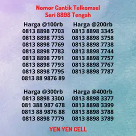 Nomor Cantik Kartu Perdana Simpati Telkomsel Seri 8898 Tengah Rapi