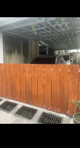 Pagar besi papan grc pengaman rumah anti maling