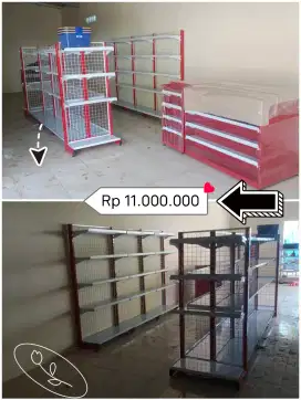 Rak minimarket komplit paket hemat