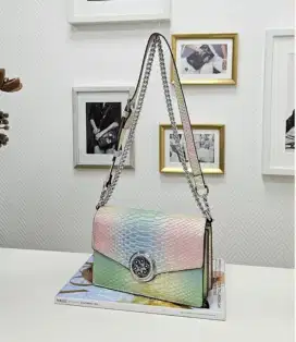 Tas wanita motif ular rainbow