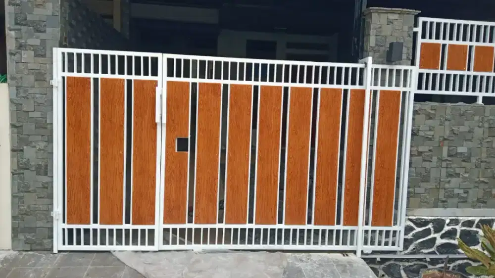 Pintu dorong motip.kayu dengan hrga murah