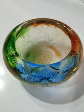 New - Art Glass Decorative Bowl Teratai