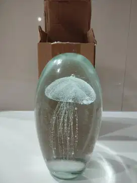 New - Sculpture Glass Decorative Jelly Fish