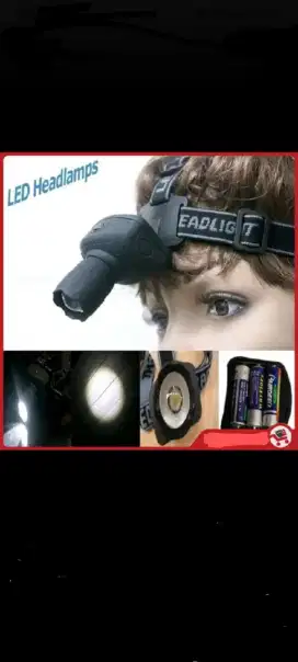 Lampu kepala headlamp senter led