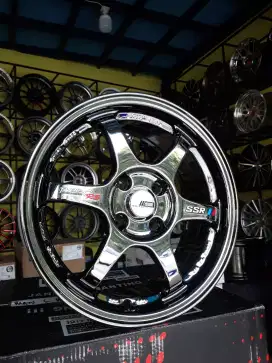 VELG SSR TYPE-C BLACK CHROME R15×6.5 H4×100 JAZZ,BRIO,AGYA,YARIS,FREED