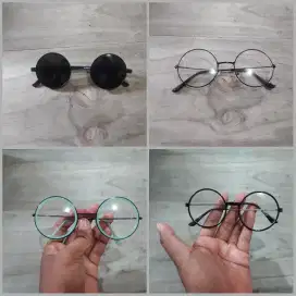 Kacamata boboho kacamata vintage kacamata bulat kacamata hitam pria