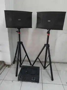 D I J U A L !!  PAKET SOUND SYSTEM (SPEAKER TARGA+AMPLIFIER POWER BMB)