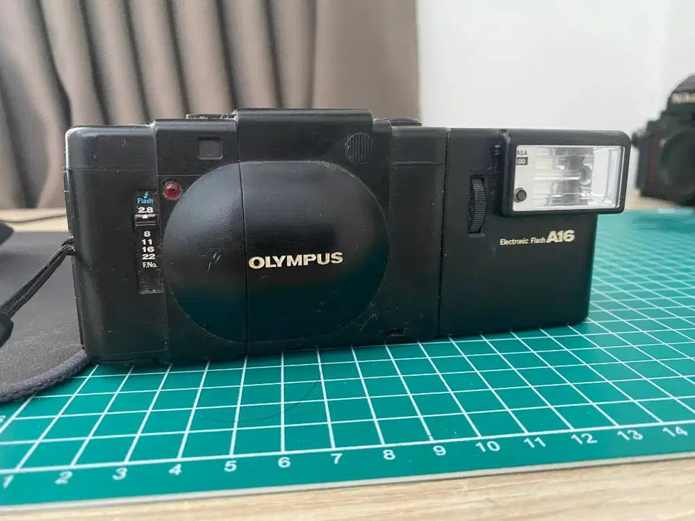 Olympus XA1 with Flash
