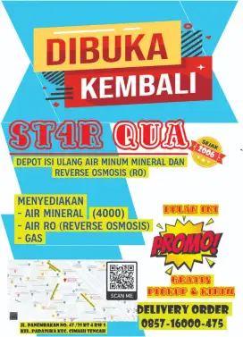 Lowongan kerja depot es kristal dan isi ulang galon