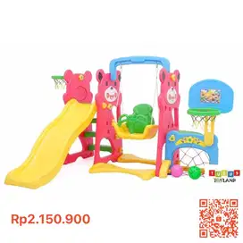 Seloncoran Ayunan Labeille Panda 4in1 Slide & Swing with Foorball