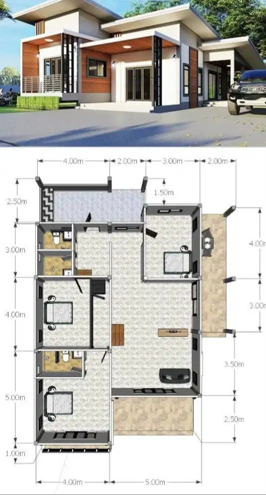 Desain rumah hunian