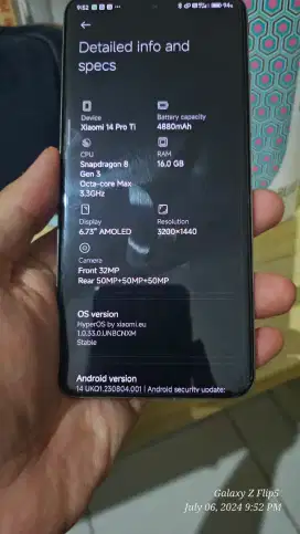 Xiaomi 14 Pro 5G Titanium Edition 16 GB/1 TB Mulus fullset Pajak resmi