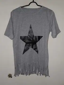 Kaos country abu2bintang hitam