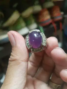 Batu akik black purple sulawesi