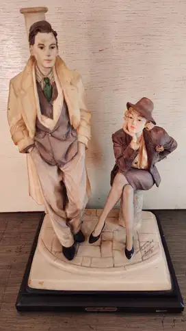 Original Sculpture Vittorio Tessaro Italy Lady and Gentleman (Z-009)