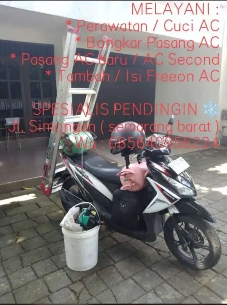 Service, perbaikan, bongkar pasang AC bekas maupun baru.